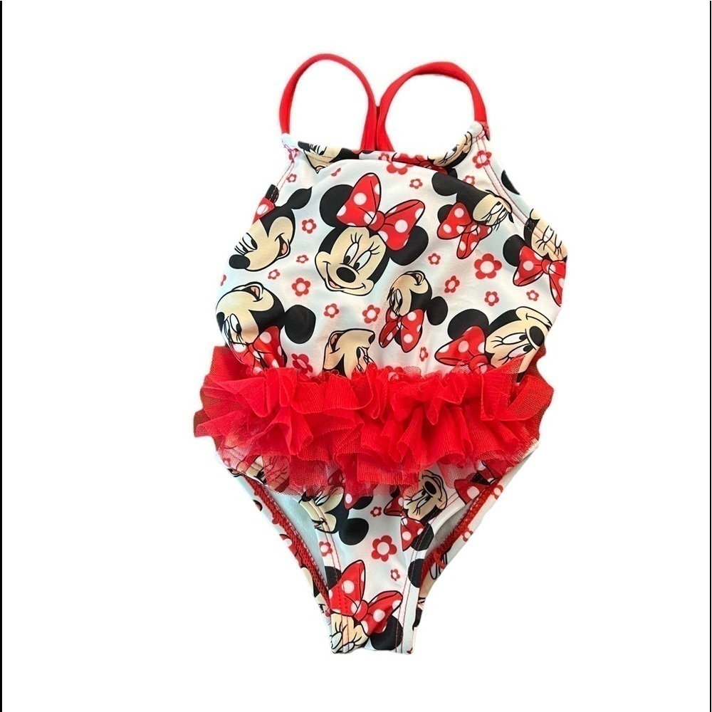 DISNEY MINNIE MOUSE ONE PIECE SWIMSUIT SIZE 0/3 MONTHS
